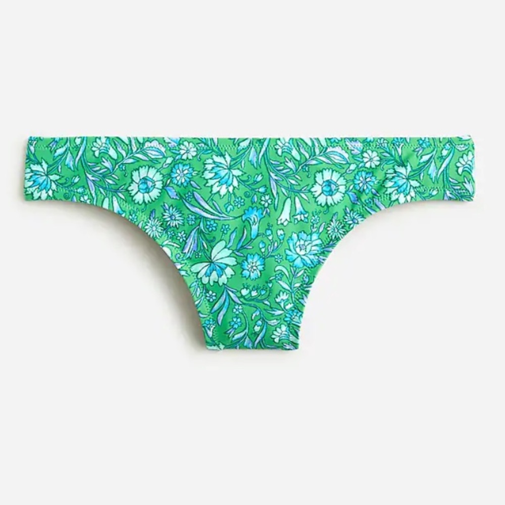 J. Crew Classic full-coverage bikini bottom in marigold blooms